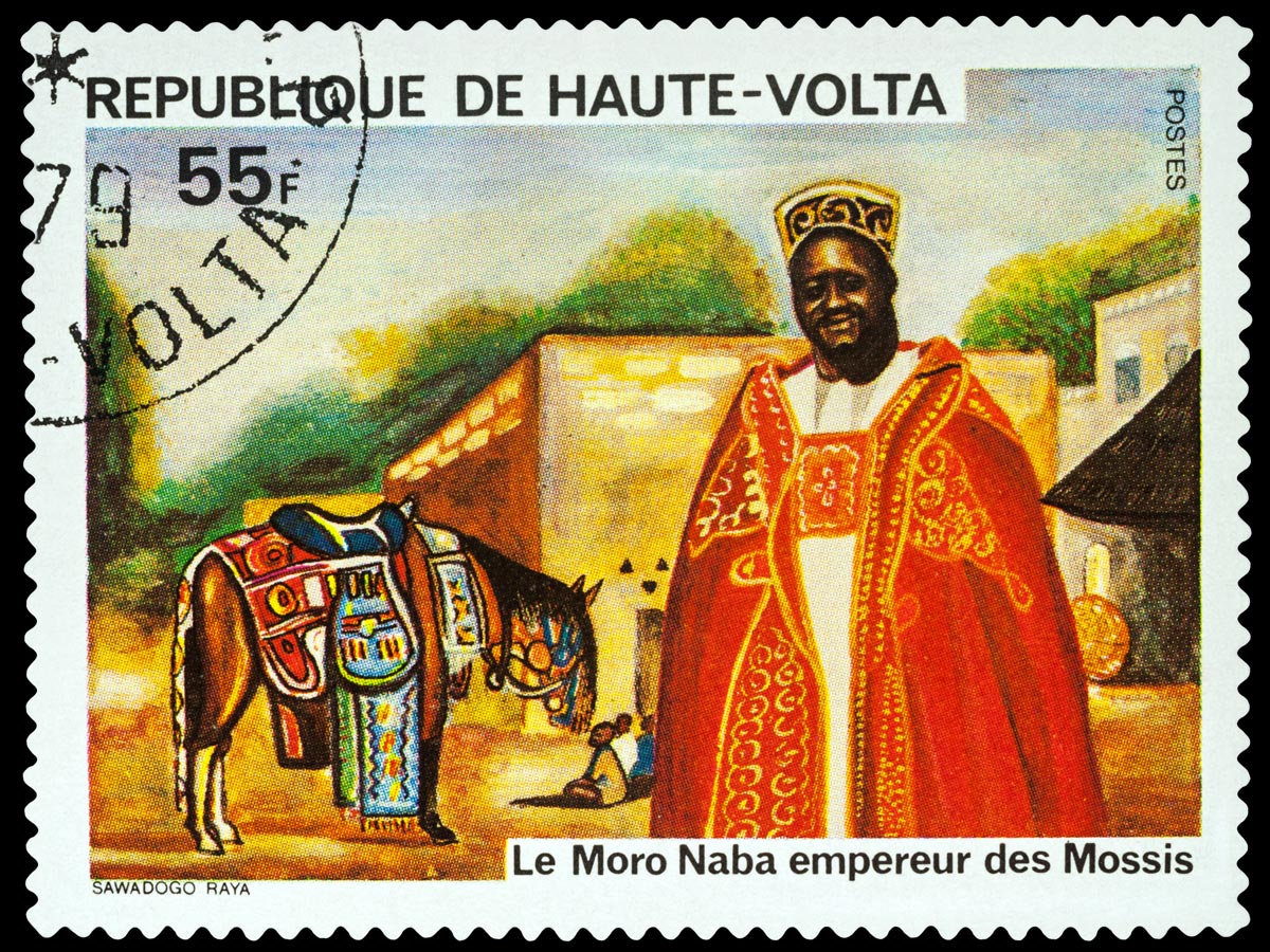 upper volta stamp man