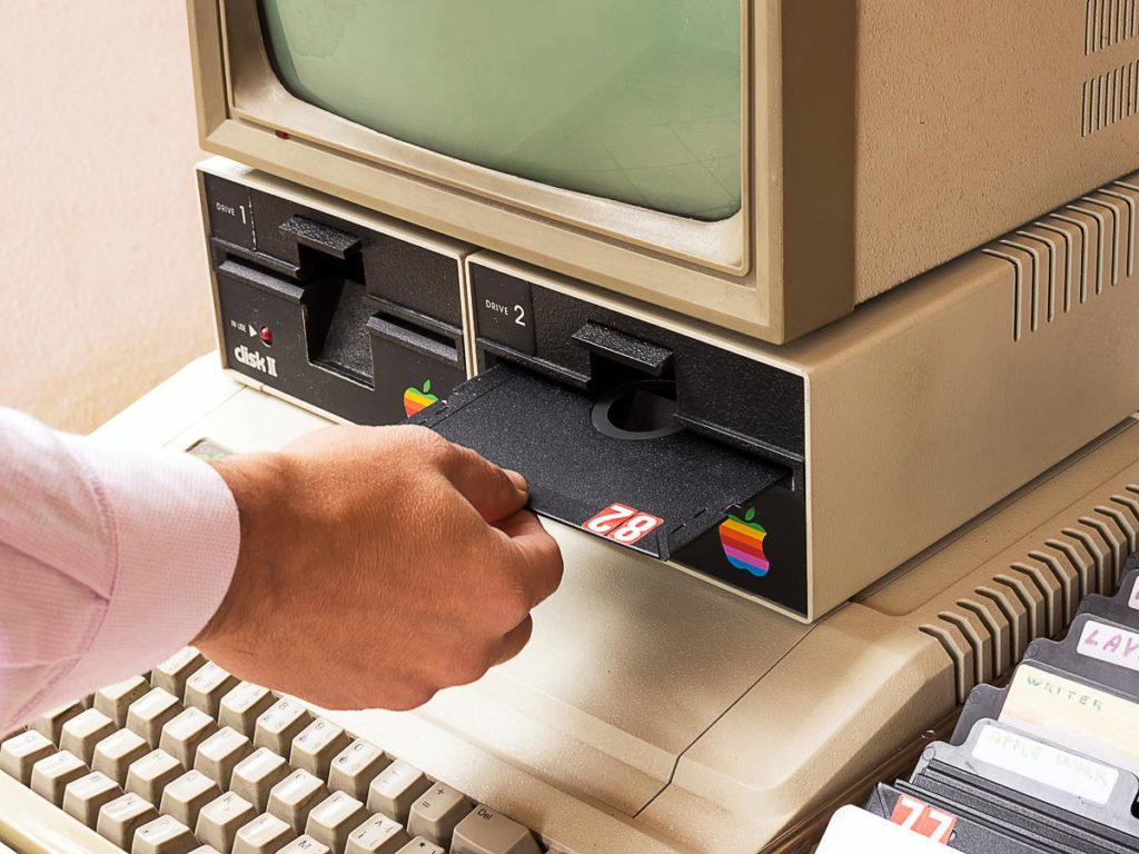 vintage Apple II computers