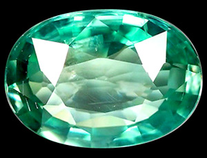 Cambodian green zircon translucent gemstones