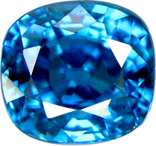 Blue Cambodian zircon stone.