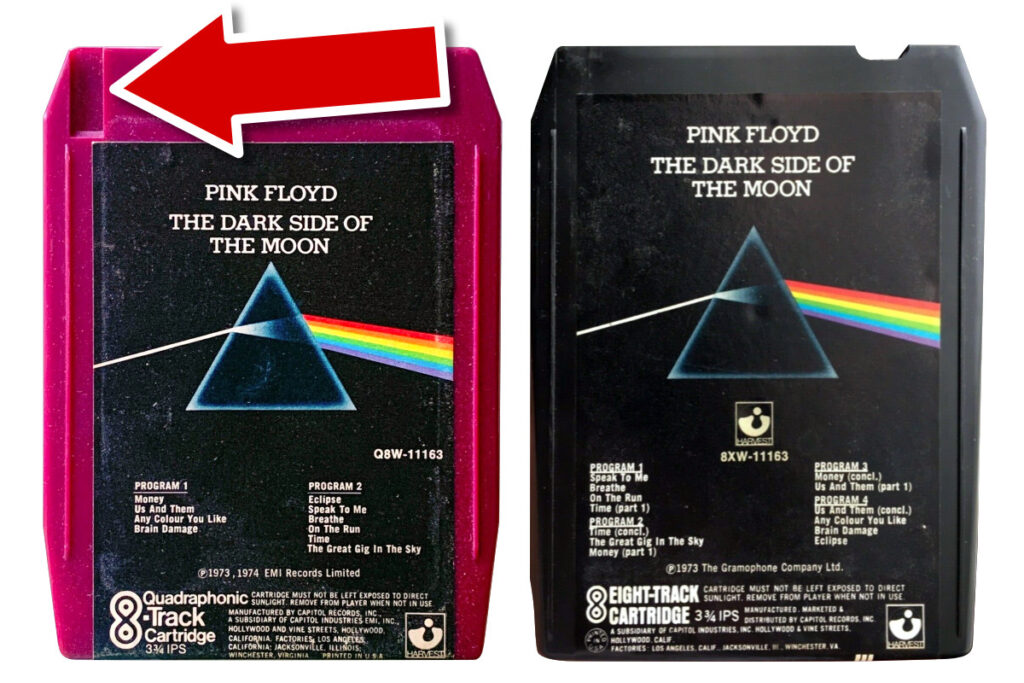 Quadraphonic and stereo versions of Dark Side of the Moon by Pink Floyd