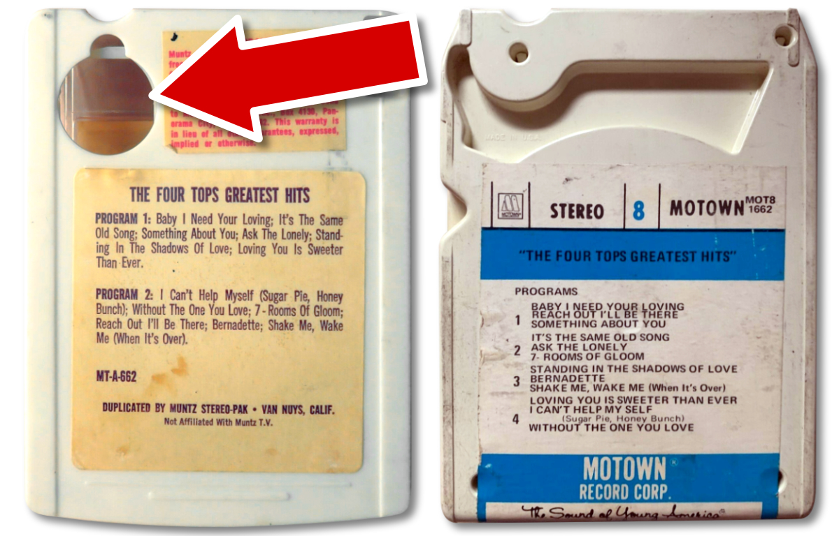 Four Tops Greatest Hits on 4-track and 8-track cartridge