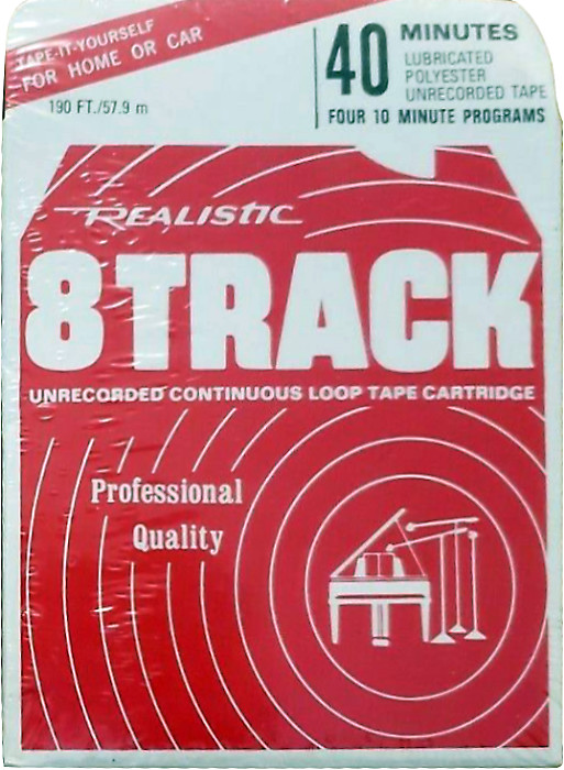 Blank 8-track tapes: Vintage media for fun home recording